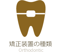矯正装置の種類 Orthodontic